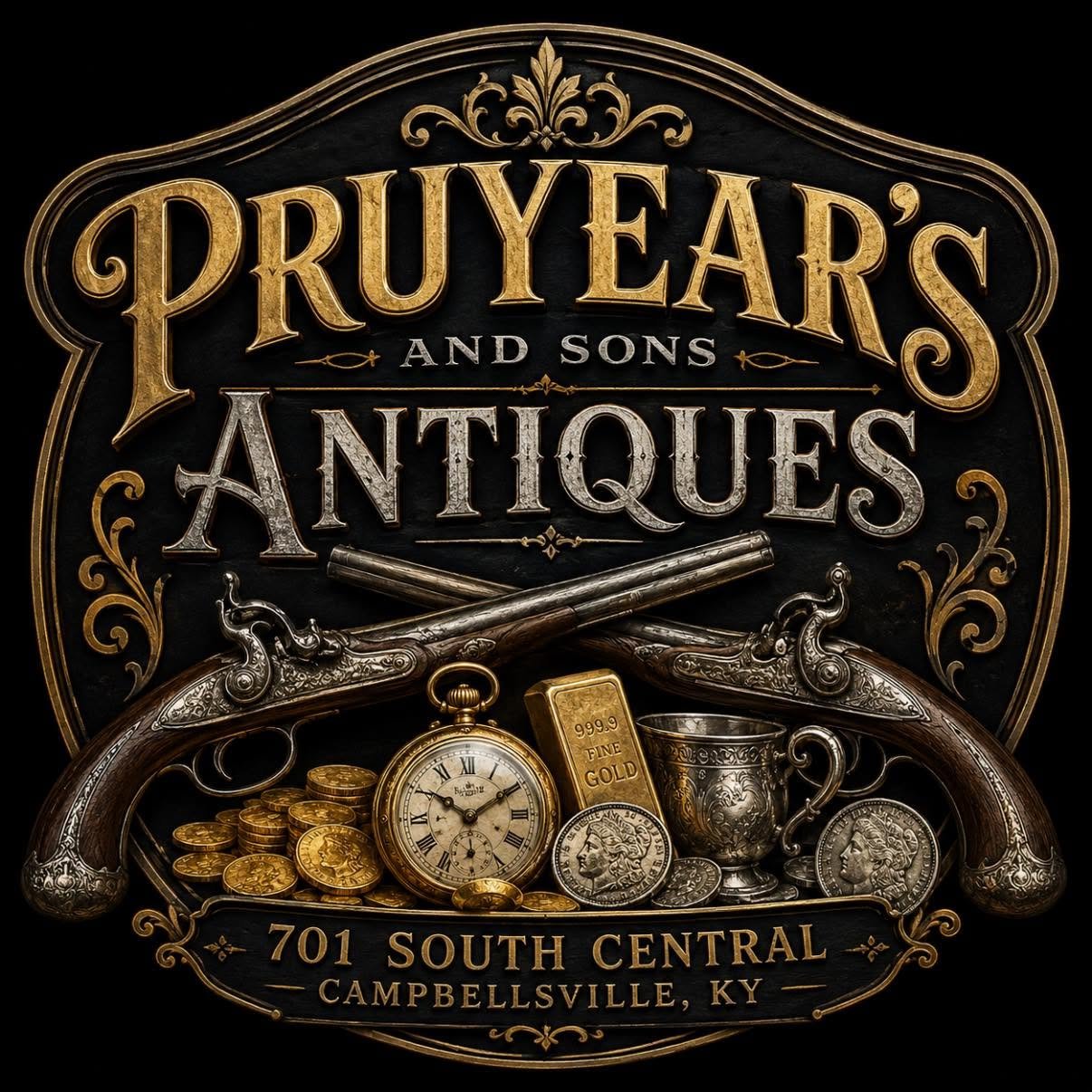 Pruyear's Antiques Logo